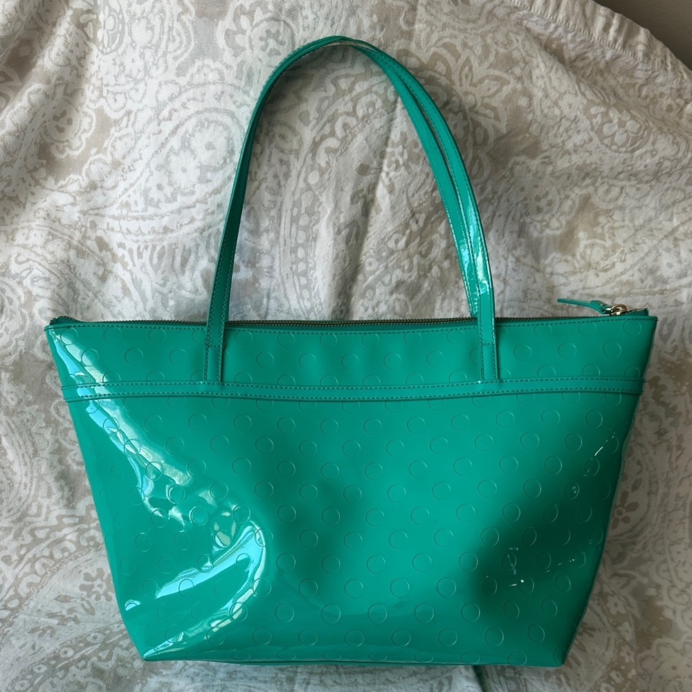 Kate Spade Turquoise Glossy Tote - Picture 2 of 13